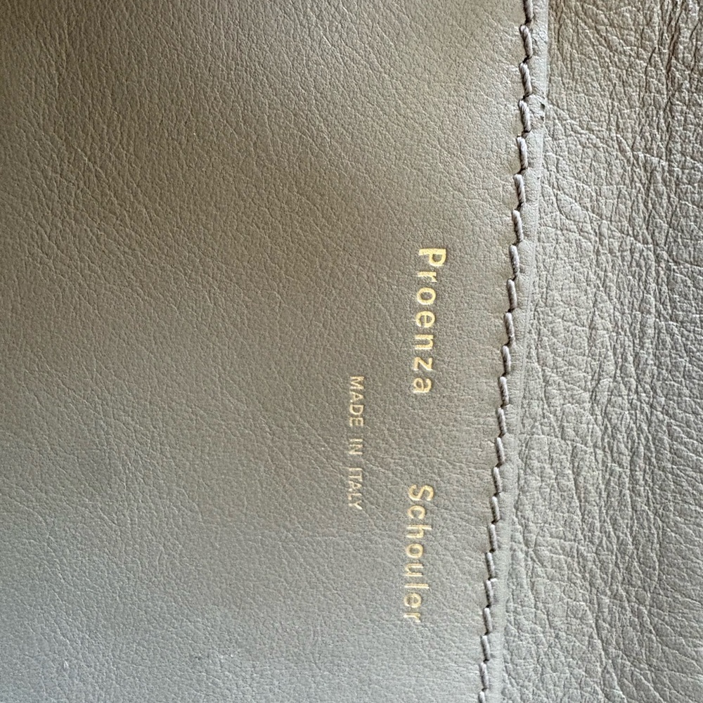 Proenza Schouler Small Pipe Bag Taupe Leather Satchel with Gold-Tone Accents - Picture 3 of 5